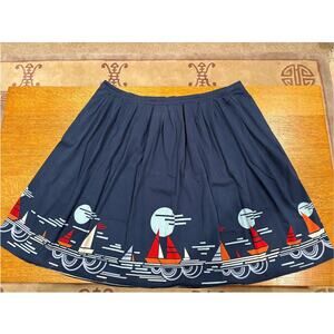 Womens Size 4XL Short Skirt w/Sailboat Pattern
